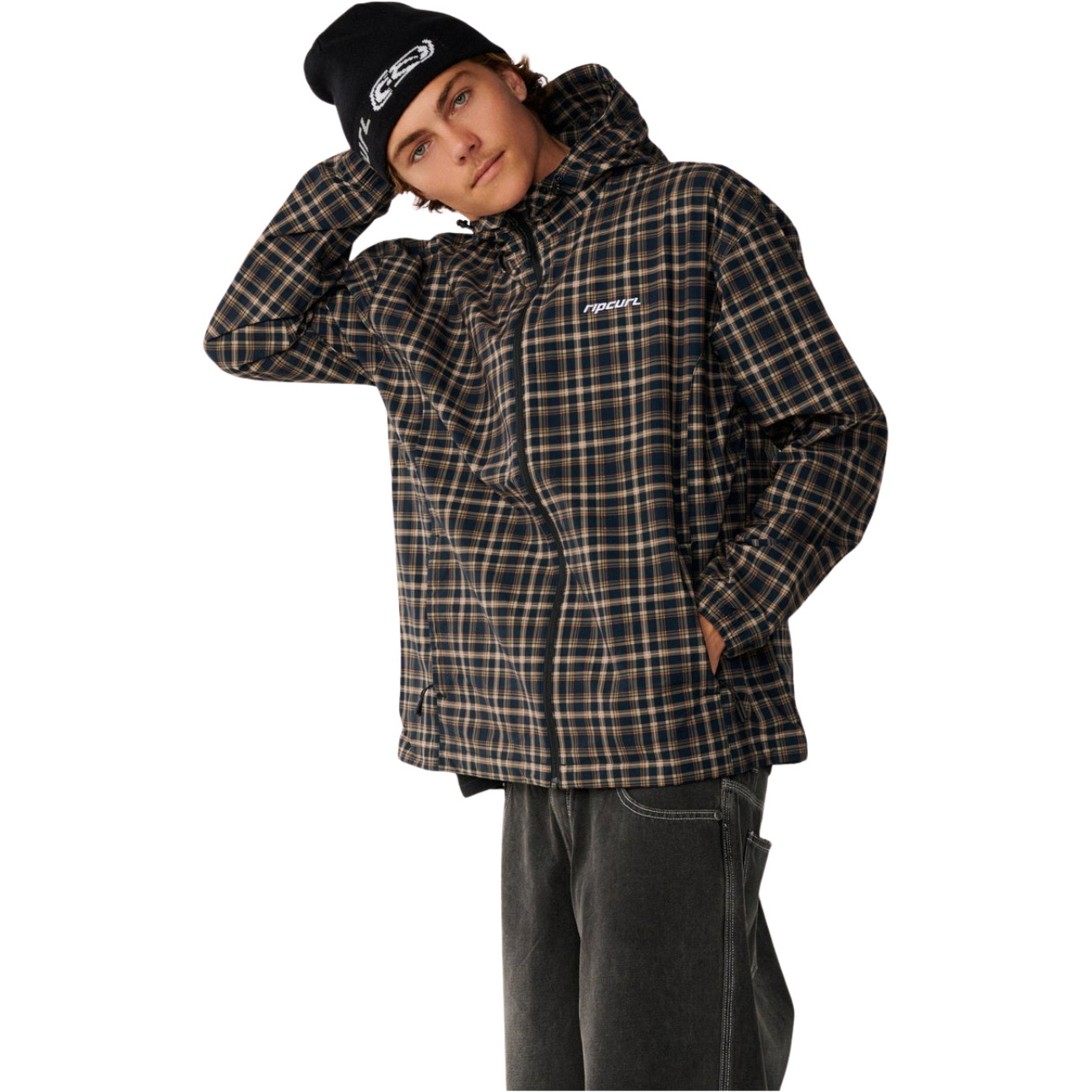 2026 Rip Curl Mens Archive DWR Plaid Jacket 02RMJA - Dark Navy